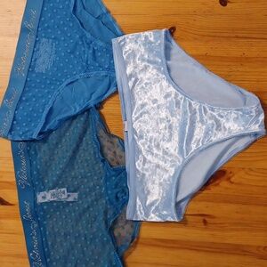 Victoria's Secret blues panty hipster shortie lot of 3